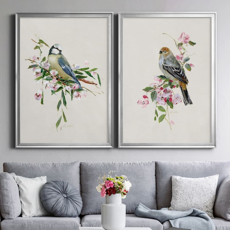 Spring Song Blue Bird Premium Framed Print - Ready to Hang - Multi-Color