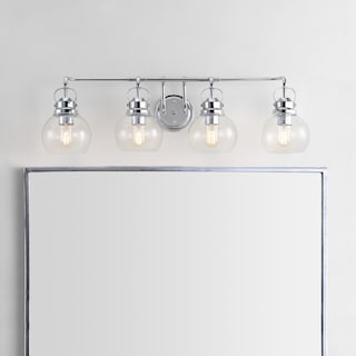 Bolha Metal/ Bubbled Glass Vanity Light, Chrome by JONATHAN  Y