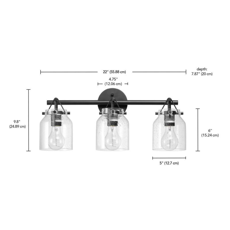 Globe Electric 91009587 Helm 3 Light 22" Wide Vanity Light