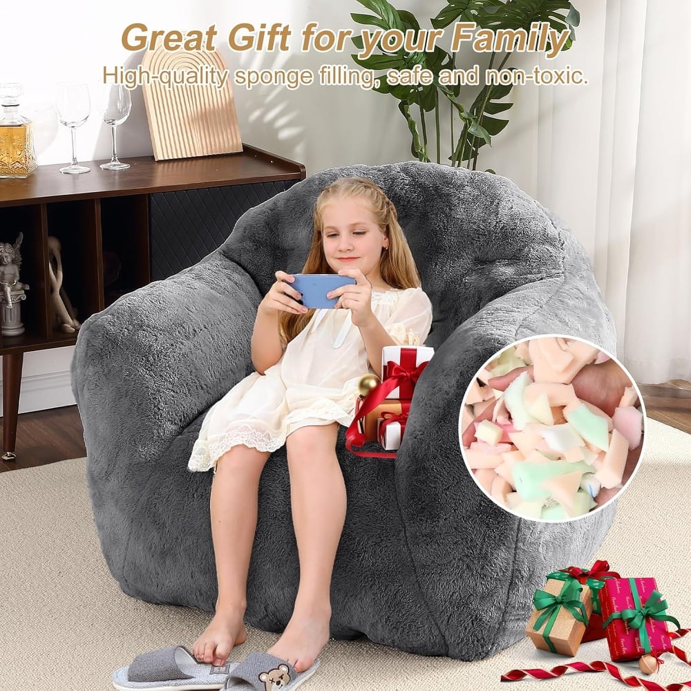 Beanbag Sofa Chair with Armrests for Living Room