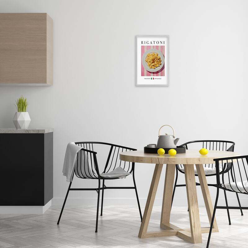 Stupell Traditional Rigatoni Pasta Framed Giclee Art Design By Andreas Magnusson
