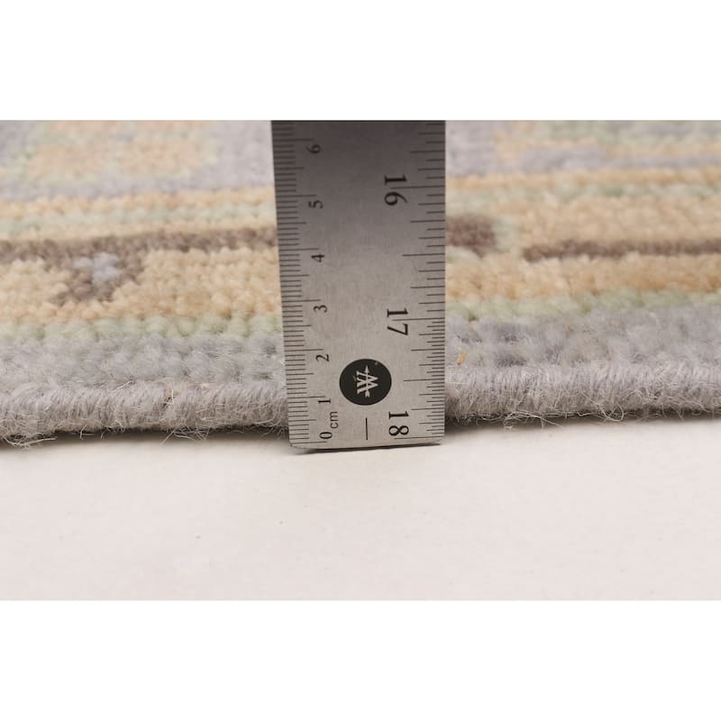 ECARPETGALLERY Hand-knotted Royal Oushak Grey Wool Rug - 7'11 x 9'9