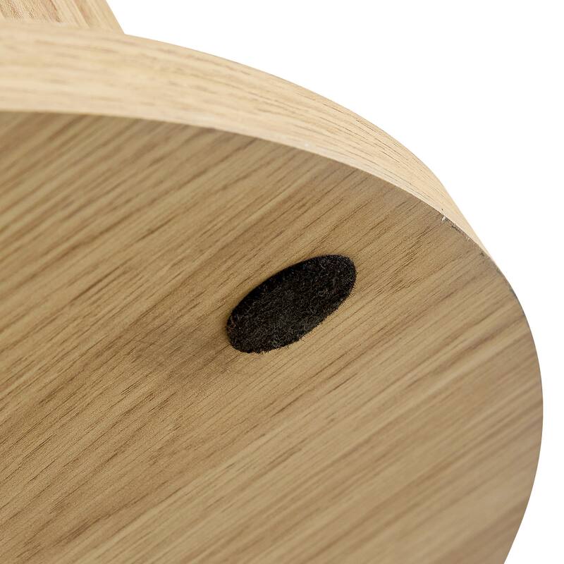 Classic Coffee Table, Round Dining Table with Double-Layer Storage, Woodgrain Kitchen Table for 4-6 People