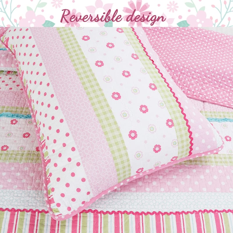 Taylor & Olive Sunfish Pink Pastel Cotton Quilt Bedding Set