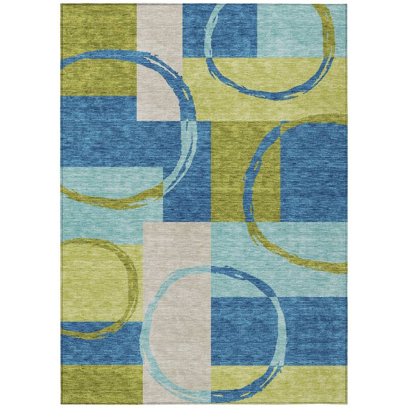 HomeRoots Geometric Modern Rectangle Outdoor Rug
