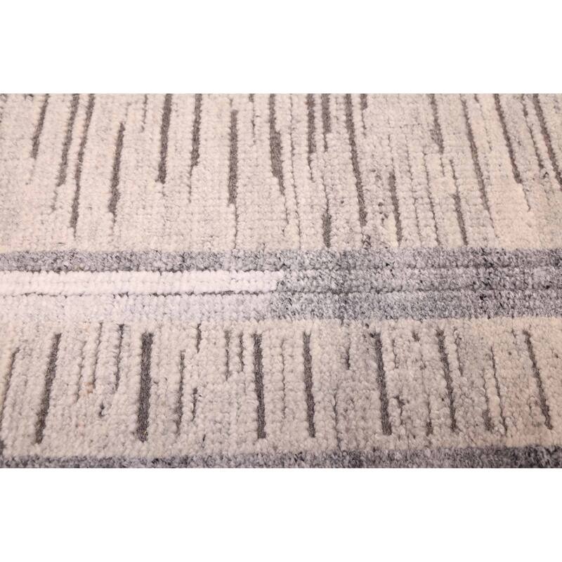 ECARPETGALLERY Hand-knotted Tangier Light Khaki Wool Rug - 5'1 x 7'11