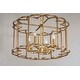 preview thumbnail 3 of 2, Helix 4-light 24" Wide Steel Chandelier - bronze fusion