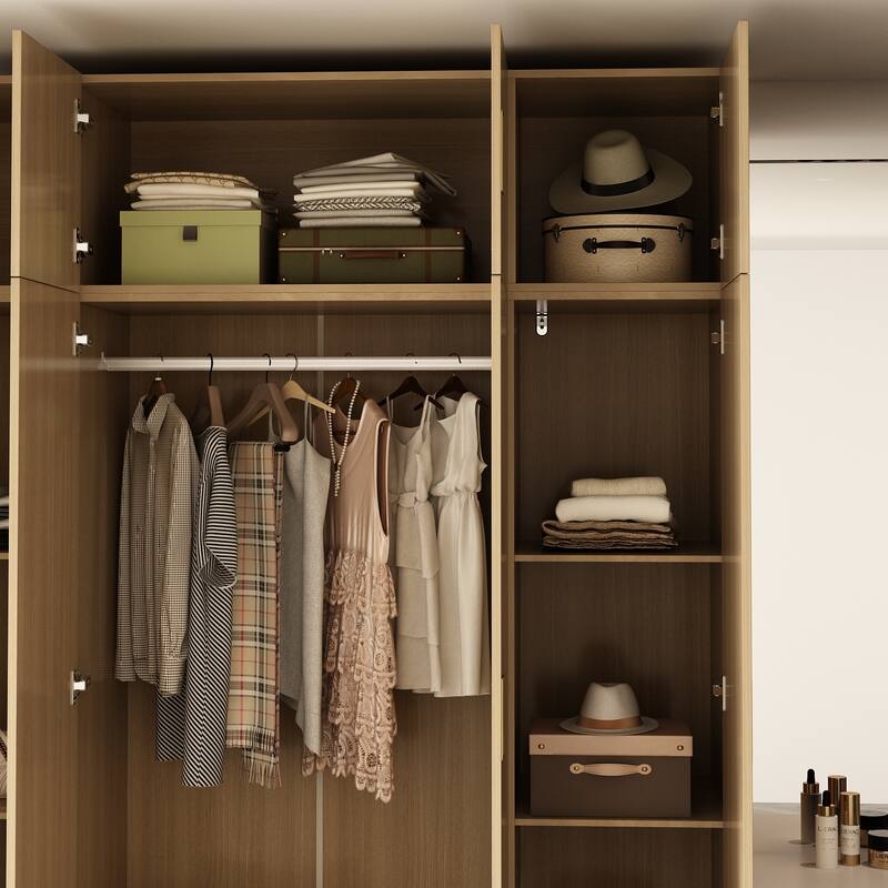 Large Wardrobe w/Optional Top Cabinet Bedroom Accent Closet Cabinet