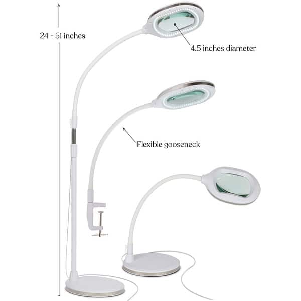 Brightech LightView Pro - Full Page Magnifying Floor Lamp - Hands