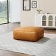 preview thumbnail 30 of 62, Elliot 22"/ 35"/ 43" W Modern Rectangular Genuine Leather Ottoman