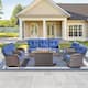Option Brown Wicker & Grey Cushion