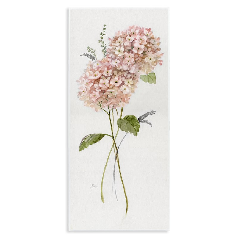 Stupell Pink Hydrangea Duo Wall Plaque Art Design By Nan - 7 x 17