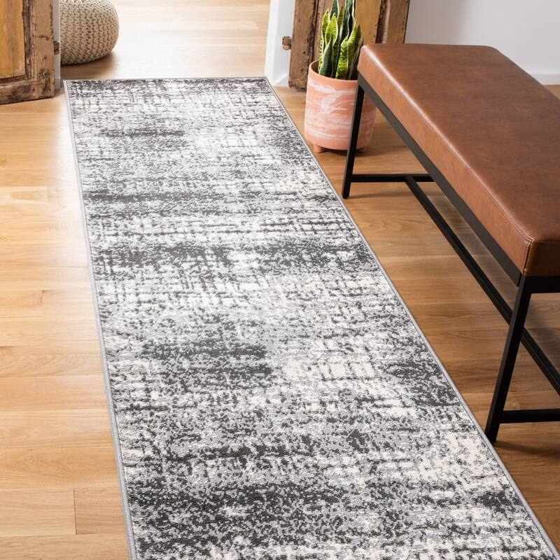 World Rug Gallery Distressed Abstract Modern Area Rug