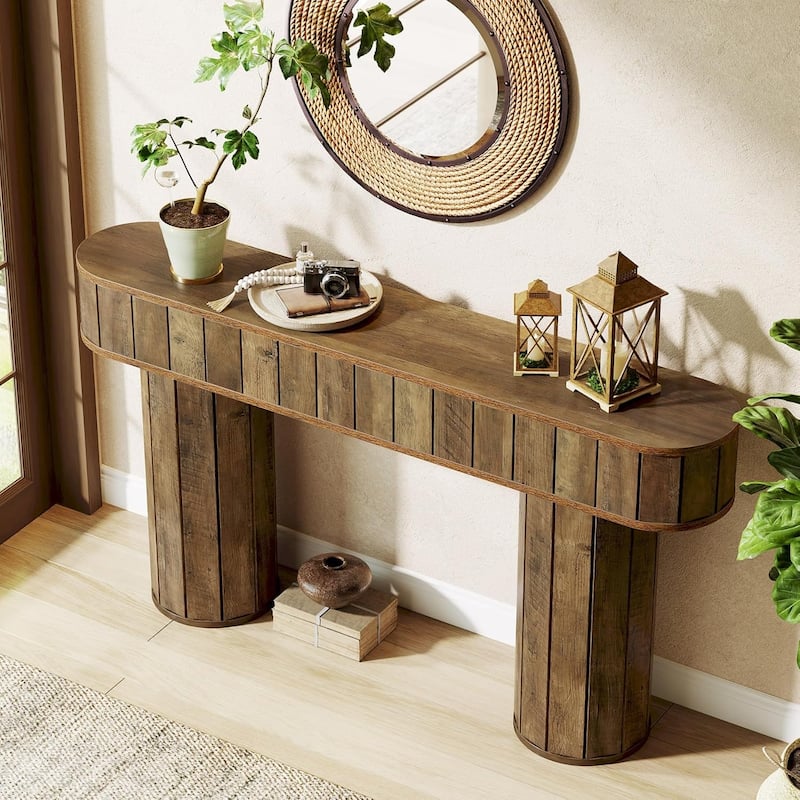 63'' Farmhouse Entryway Console Table Sofa Table