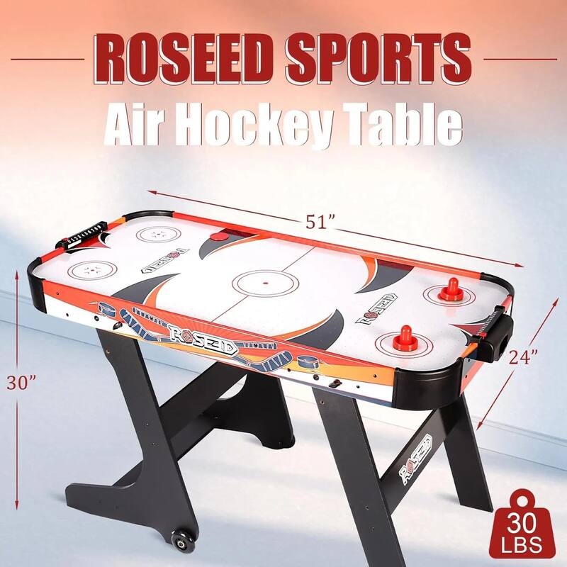 ROSEED Full Size Air Hockey Table Durable Easy to Assemble Fun