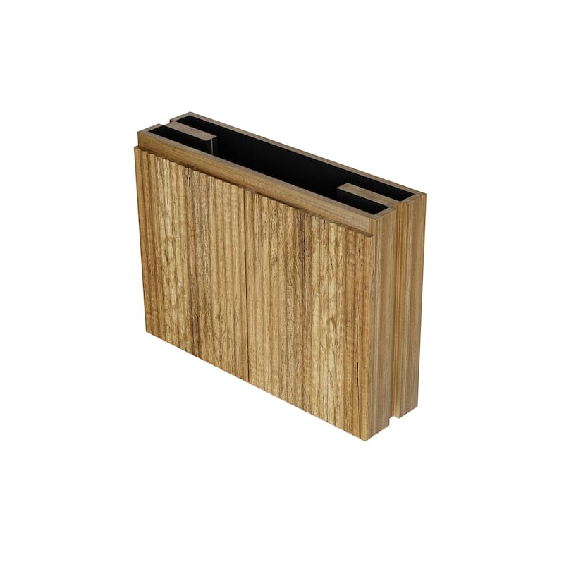 GDFStudio - Aero Modern Mid-Century Foldable Bathroom Vanity with Soft Close Function & Amper Storage Spaces, WITHOUT Sink