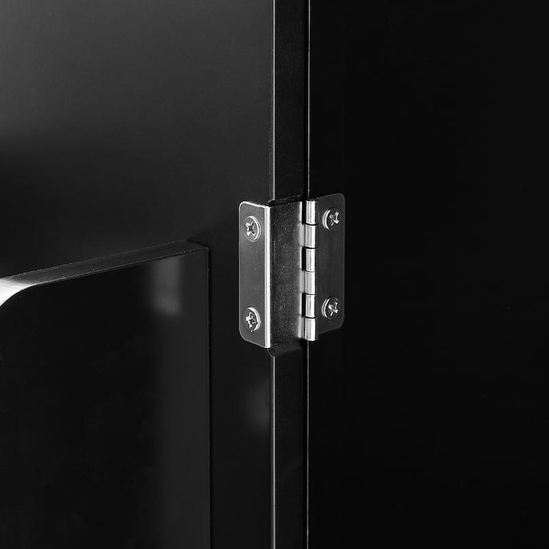 Roomfitters Elegant Bathroom Floor Storage Cabinet with 4 Doors, Adjustable and Adaptable Shelves, Freestanding Unit