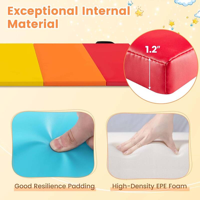 5Panel Folding Tumbling Mat Gymnastics Mat w/Carrying Handles On Sale Bed Bath & Beyond