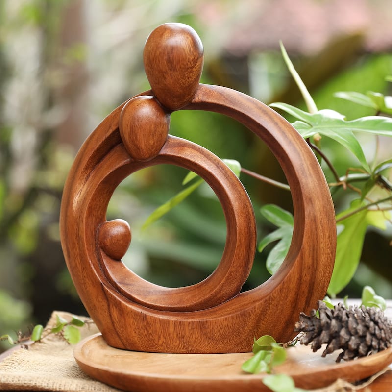 Novica Handmade Never-Ending Love Wood Sculpture