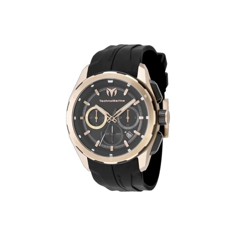 Technomarine Men's TM-318106 OCEAN Quartz Chronograph Black Dial Watch