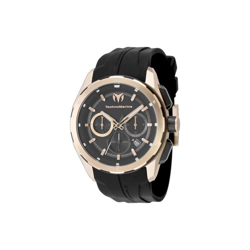 Technomarine Men's TM-318106 OCEAN Quartz Chronograph Black Dial Watch