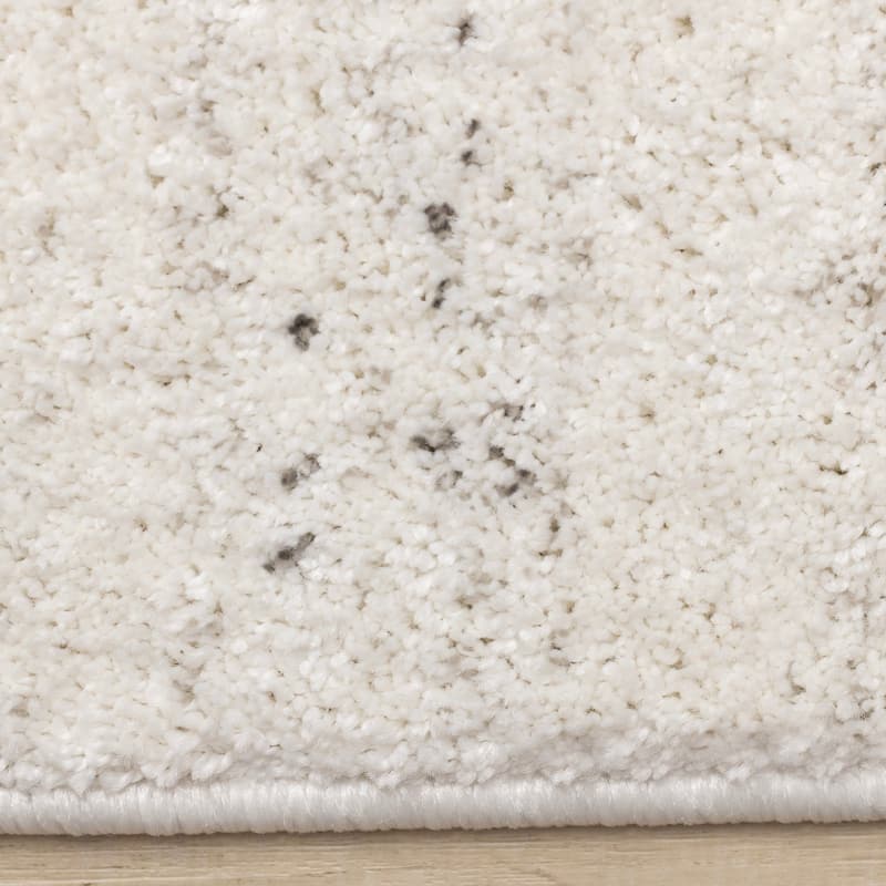 Soft Cream Grey Speckle Indoor Area Rug, 5'3" x 7'7"