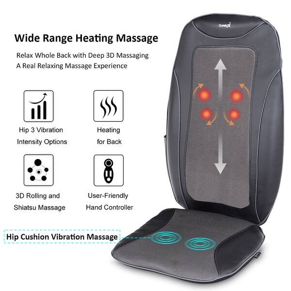 Shop Gymax Shiatsu Massage Cushion Massager Chair Seat Vibration