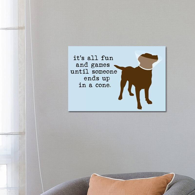 iCanvas "Fun And Games" by Dog is Good and Cat is Good Canvas Print - 18x26x1.5
