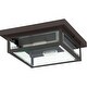 preview thumbnail 9 of 12, Quoizel Westover Clear Glass 2-light Outdoor Flushmount