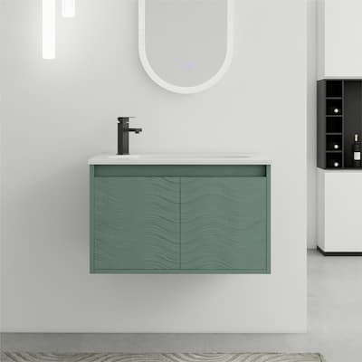 Bathroom Vanity With Sink In 24/30/36 Inch, Floating Bathroom Vanity With Soft Close Door