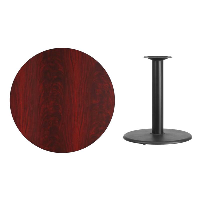 36'' Round Laminate Table Top with 24'' Round Table Height Base - 36"W x 36"D x 31.125"H - 36"W x 36"D x 31.125"H