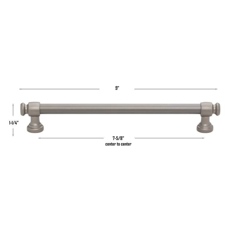 Gliderite 7-5/8 Inch Center to Center Classic Euro Bar Pull Cabinet Hardware Handle - 4361-192-GPH
