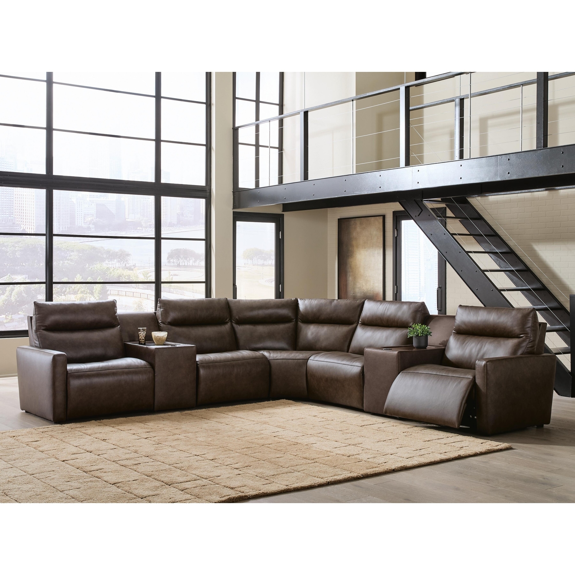 Signature Design by Ashley ModZ 7-Piece Power Reclining Sectional - 137" W x 137" D x 41" H