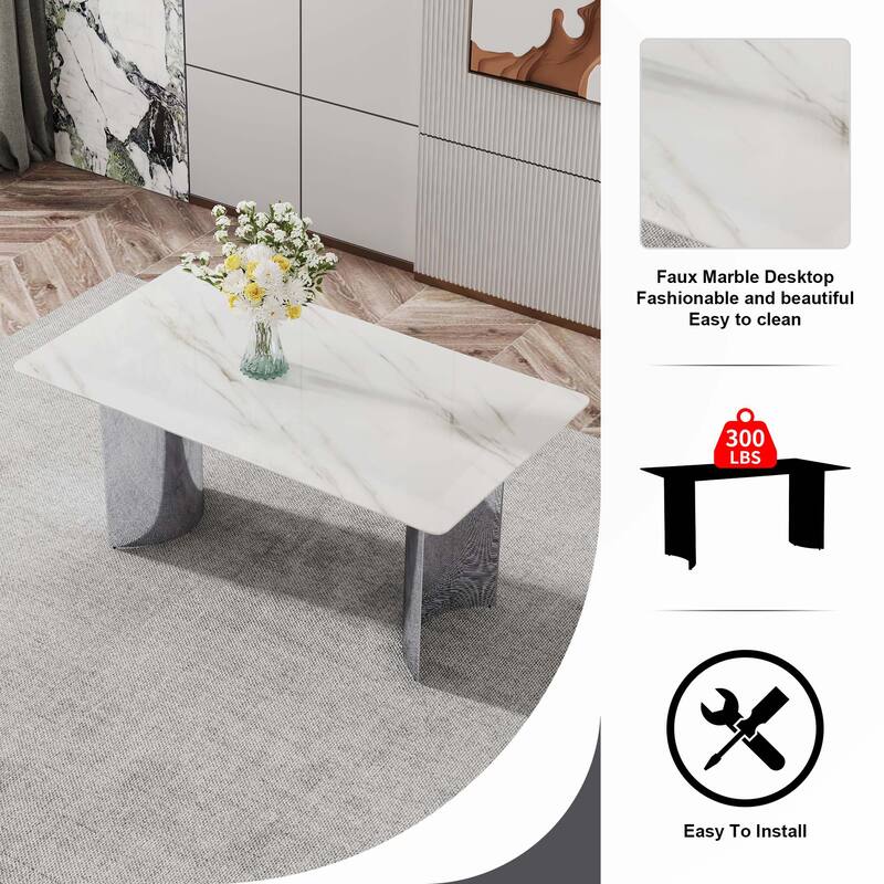 Modern minimalist dining table