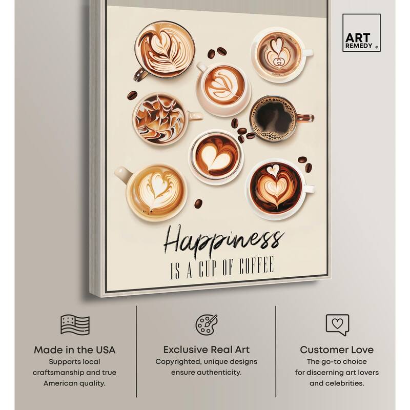 68945 Coffee Cup Collection Canvas by Art Remedy