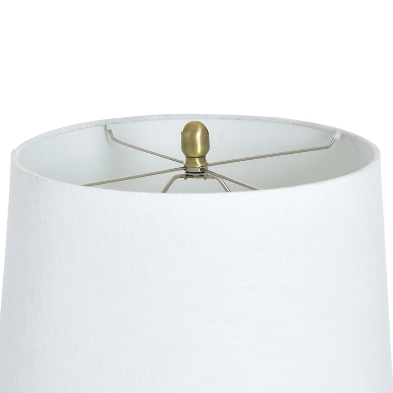 StyleCraft Ceramic Table Lamp - Cirri Cream - White Shade