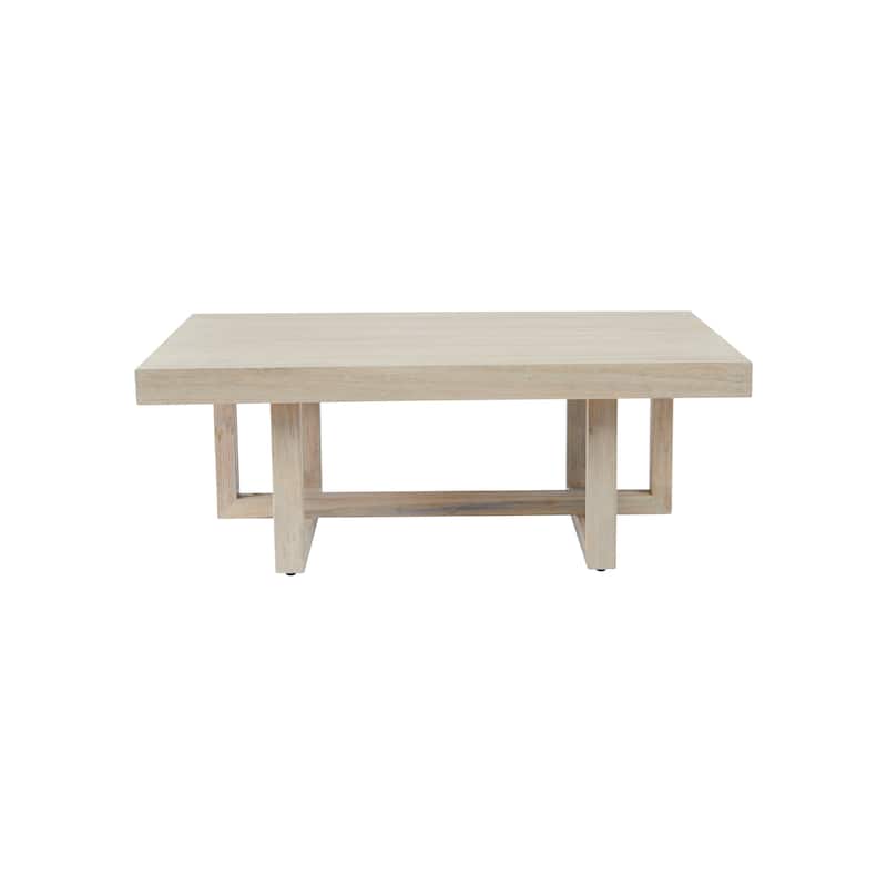 Rye Studio Jalissa Modern Trestle Coffee Table, Barley