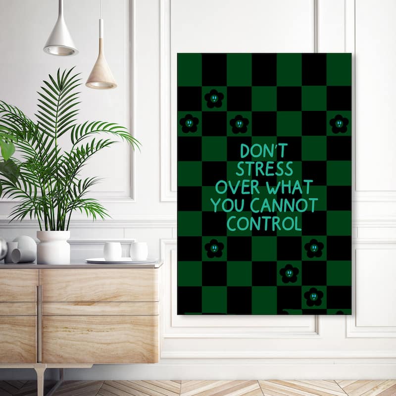 Wynwood Studio Canvas Typography and Quotes Dont Stress Over Pink and Light Pink Modern & Contemporary Wall Art Canvas Print - 54 x 36