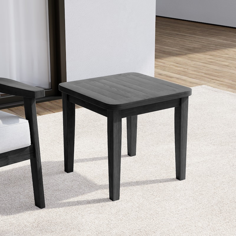 Outdoor Patio Wood Teak Square Side Table