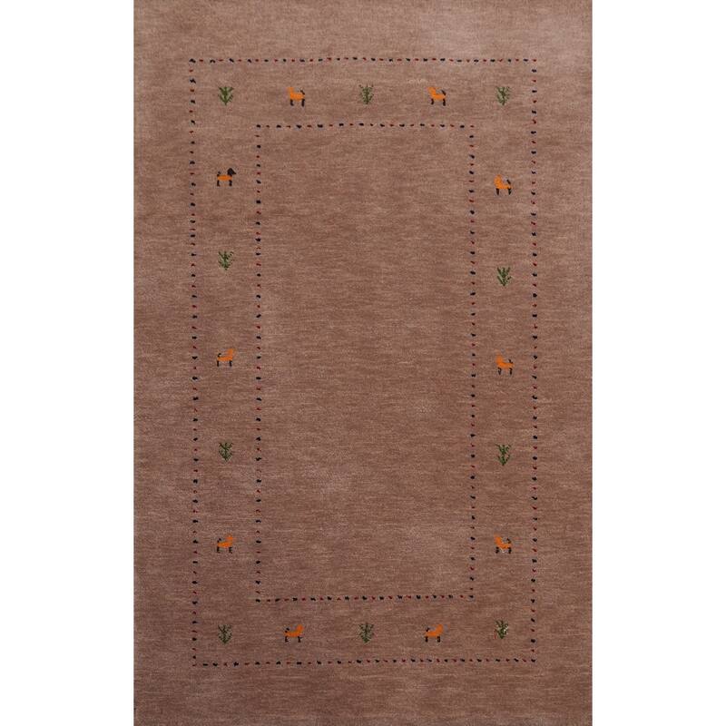 Tribal Gabbeh Oriental Accent Rug Handmade Wool Carpet - 5' 9'' X 3' 9''