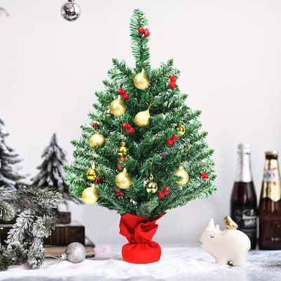 2ft Pre-lit Artificial Mini Christmas Tree