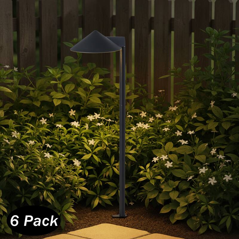 C Cattleya Low-Voltage Matte Black Aluminum 3000K LED Outdoor Path Light