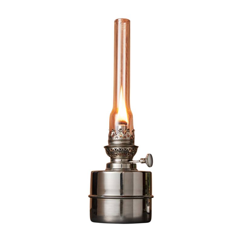 Kings County Tools 13-inch Nickel Oil Lamp - Antique Nickel