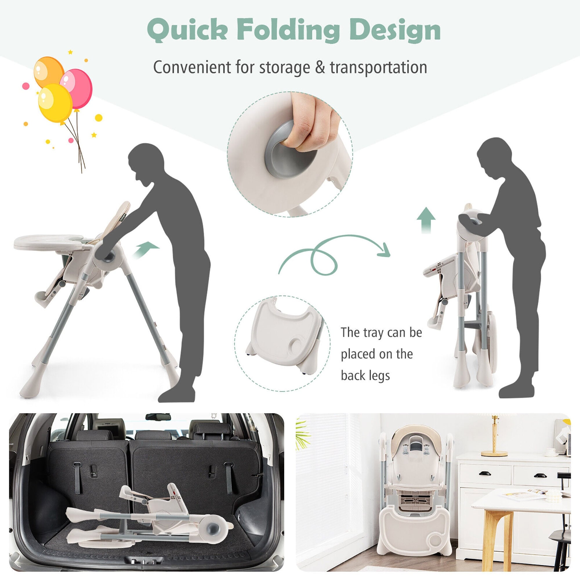 Gymax sales high chair