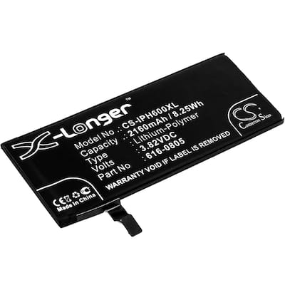 XL Battery for Apple iPhone 6 616-0804 616-0805 616-0806 616-0809 3.82v 2160mAh - Black