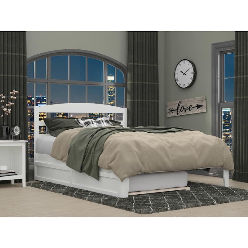 Twin XL Trundle Bed - Suburban Soiree, White - Solid Wood, 2 Twin Beds, Charger Included