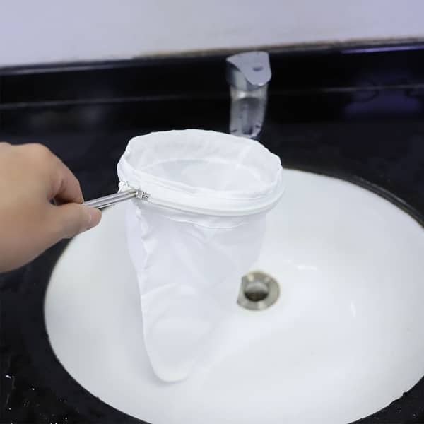 Shop Stainless Steel Handle Coffee Tea Cloth Strainer Filter Sock