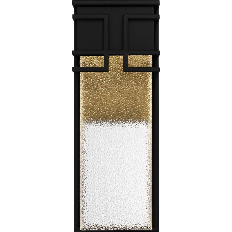 Daymon Integrated LED Earth Black Outdoor Wall Lantern