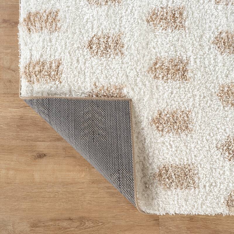 Scandinavian Arrow Shag Rug - Modern Look - Anthracite Dark Gray - Easy Maintenance