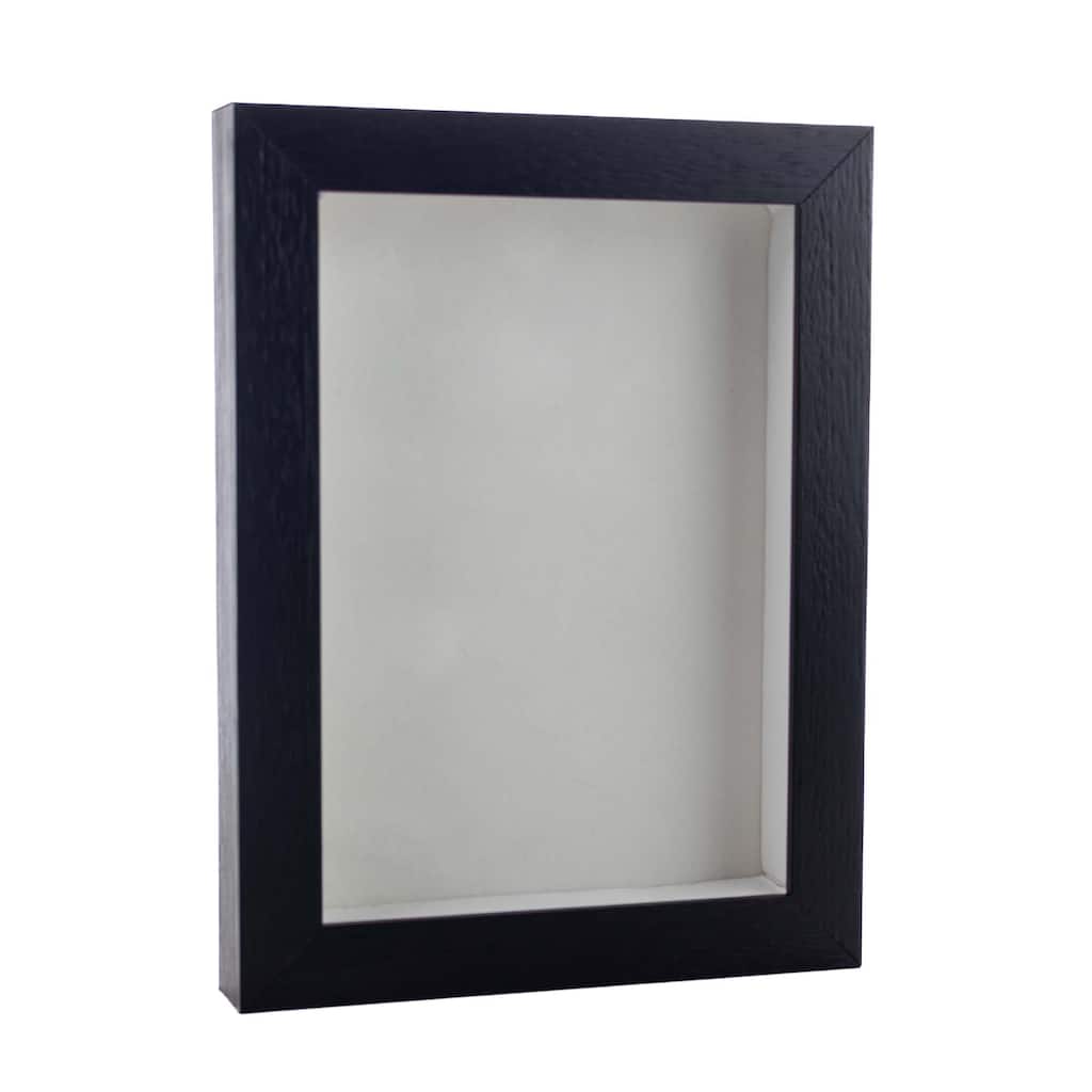 24x30 Shadow Box Frame Textured Black Wood Includes a White Real Suede Texture Acid-Free Backing Board
